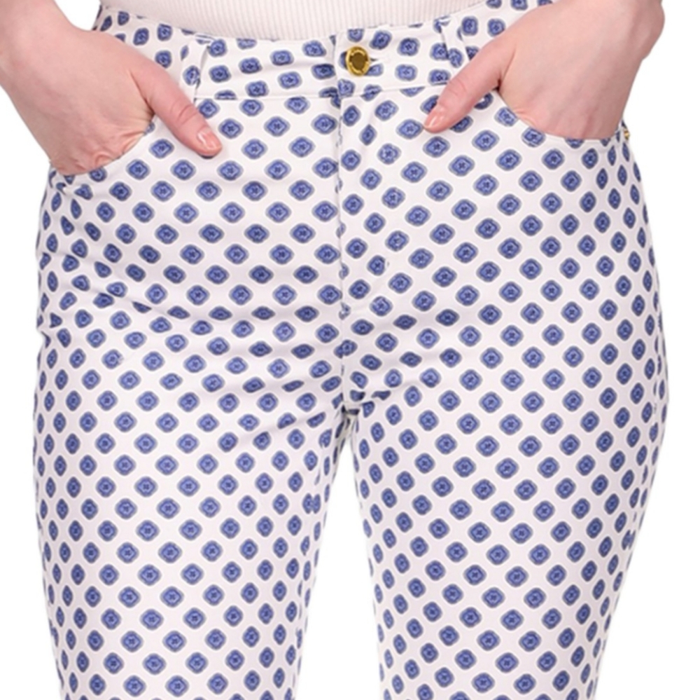 MKSelma Medallion-Print Cropped Jeans